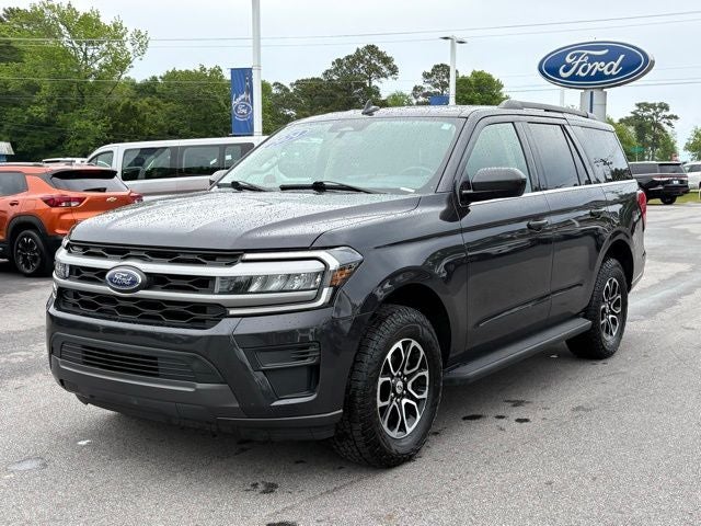 2024 Ford Expedition XLT in Gray Metallic — front three-quarter view