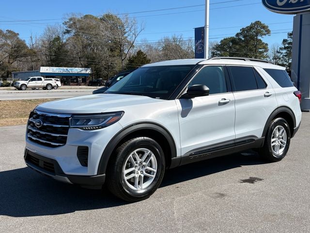 2026 Ford Explorer Active in Space White Metallic — front three-quarter view