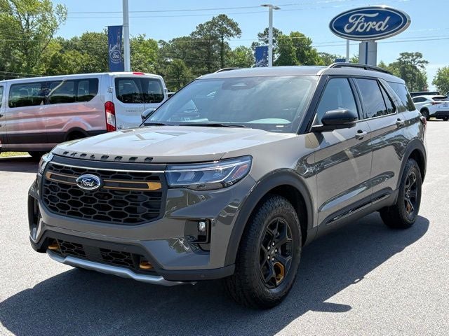 2026 Ford Explorer Tremor in Marsh Gray — front three-quarter view