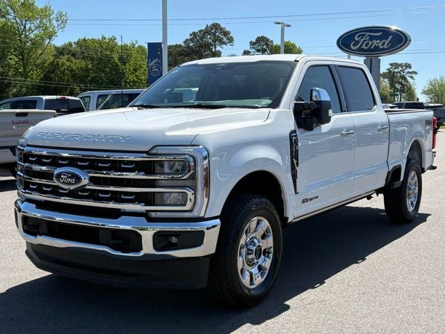 2026 Ford Super Duty F-250 Lariat in Star White Metallic Tri-Coat — front three-quarter view