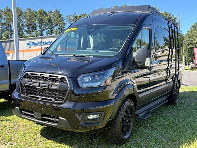 2026 Ford Transit Commercial Cargo Van in Agate Black Metallic — front three-quarter view