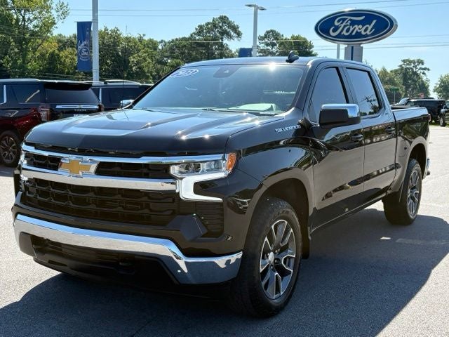 2023 Chevrolet Silverado 1500 LT in Black — front three-quarter view