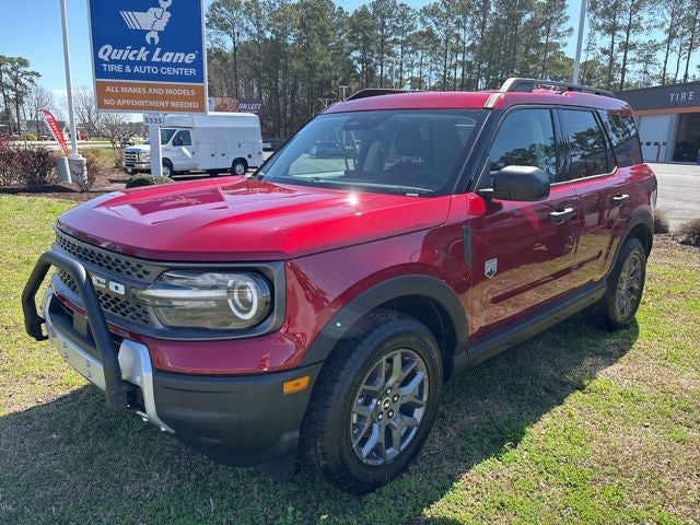 2026 Ford Bronco Sport Big Bend in Ruby Red Metallic Tinted Clearcoat — front three-quarter view