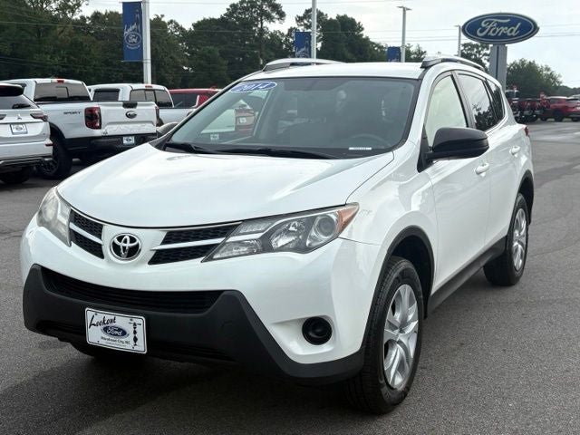 2014 Toyota RAV4 LE in Super White — front three-quarter view