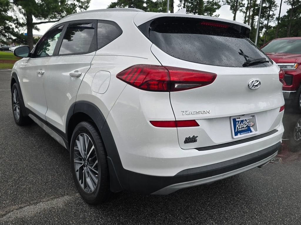 2019 Hyundai Tucson — rear three-quarter view