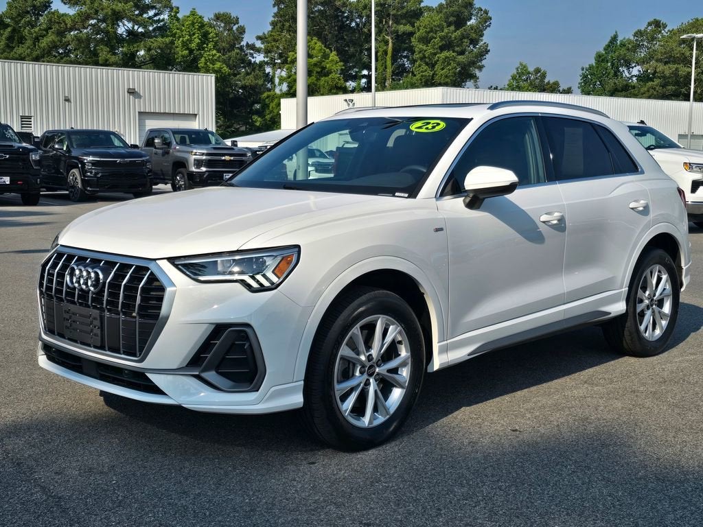 2023 Audi Q3 Premium 45 TFSI S line quattro Tiptronic in White — front three-quarter view